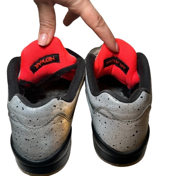 Nike‎ AIR JORDAN Retro 5 Low NEYMAR SILVER INFRARED BLACK 3M 846315-025 SIZE 6 - Picture 4 of 12